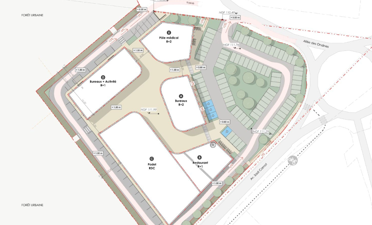 Plan 3D du quartier Les Croisières